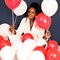 100pcs Red and white balloons 12 Inch Thickened Latex Red white Balloons for Valentine's Day Birthday Wedding Mother's Day Christmas Party Decorations